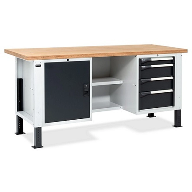 Vendita online Banco Work Master BR 2001 piano Multiplex mm.2000x750x740/1115H - Grigio